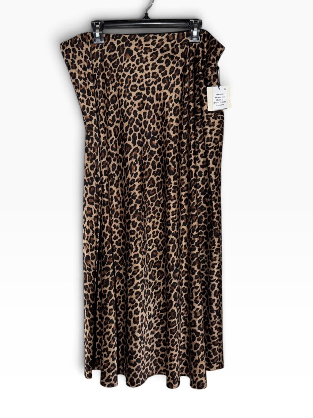 Anne Klein NWT Leopard Cheetah Print Skirt Sz XL Slip Satin Mobwife Fall Animal